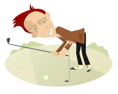 Good day for playing golf Stock Illustration
