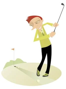 Good day for playing golf Stock Illustration