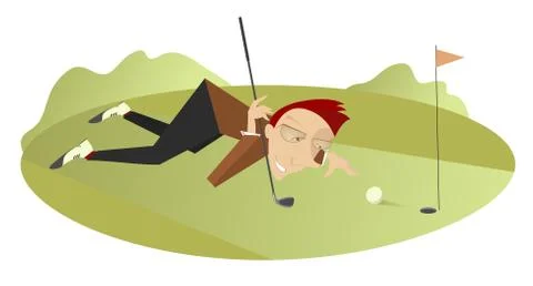 Good day for playing golf Stock Illustration