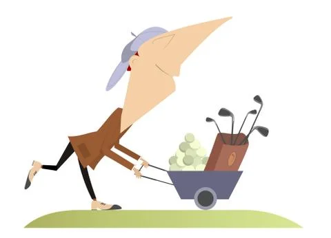 Good day for playing golf Stock Illustration