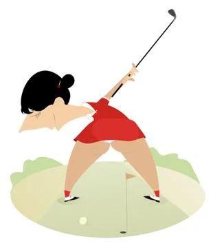 Good day for playing golf Stock Illustration