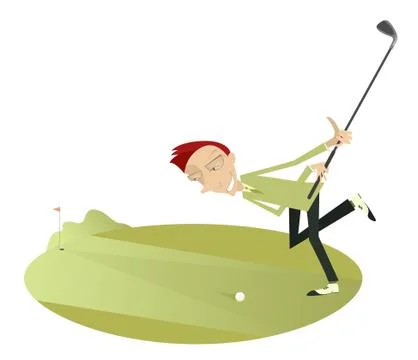 Good day for playing golf Stock Illustration