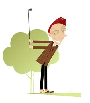 Good day for playing golf Stock Illustration