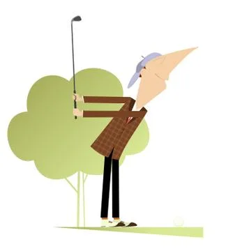 Good day for playing golf Stockillustratie