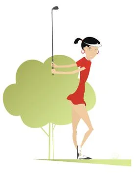 Good day for playing golf Stock Illustration