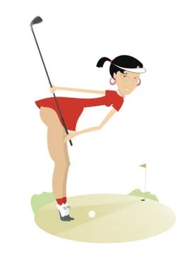 Good day for playing golf Stock Illustration