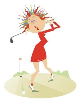 Good day for playing golf Stock Illustration