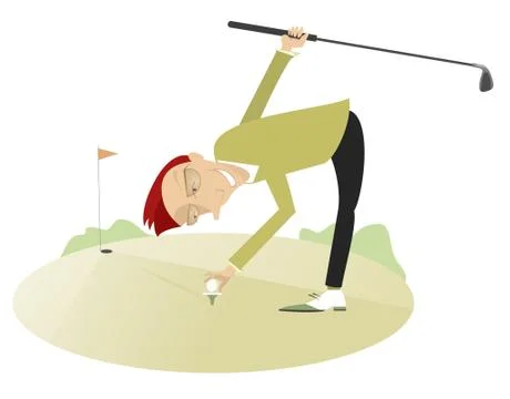 Good day for playing golf Stock Illustration