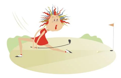 Good day for playing golf Stock Illustration
