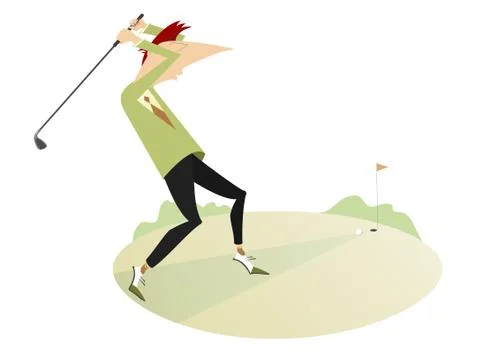 Good day for playing golf Stock Illustration