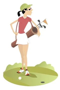 Good day for playing golf Stock Illustration