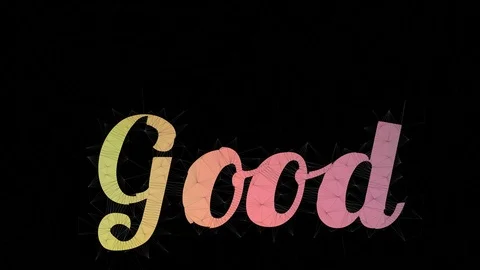 Good Day Text Merging Tessellating Looping Triangles Text Morph Stock-Footage 113868139