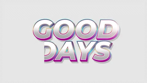 Good days loop on alpha channel transparent background Stock Footage 344688808