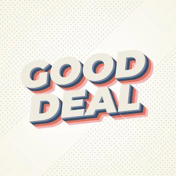 Good deal. Text effect in bold font with 3D style, good for digital ads or .. Stock Illustration