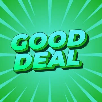 Good deal. Text effect in bold font with 3D style, good for digital ads or .. Stock Illustration