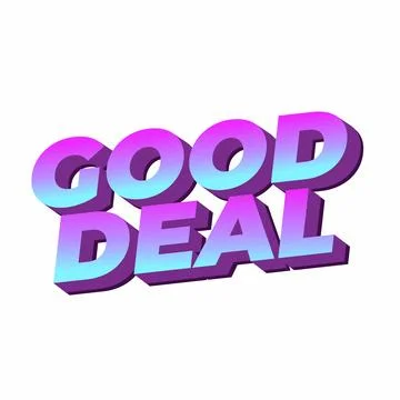 Good deal. Text effect in bold font with 3D style, good for digital ads or .. Stock Illustration