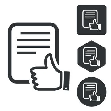 Good document icon set, monochrome Stock Illustration
