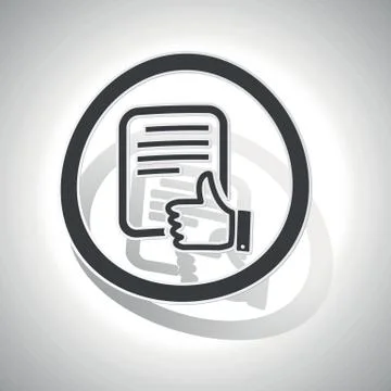 Good document sign sticker, curved Stock Illustration