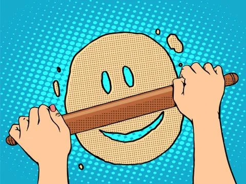 Good dough smiley face Stock Illustration