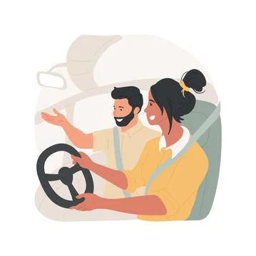 Good driving isolated cartoon vector illustration. Ilustración de archivo