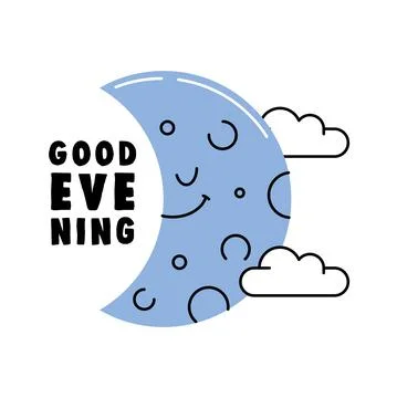 Good evening affirmation Stock Illustration