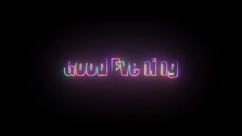 Good Evening Text Animation – Greeting Title Stock Footage 324802106