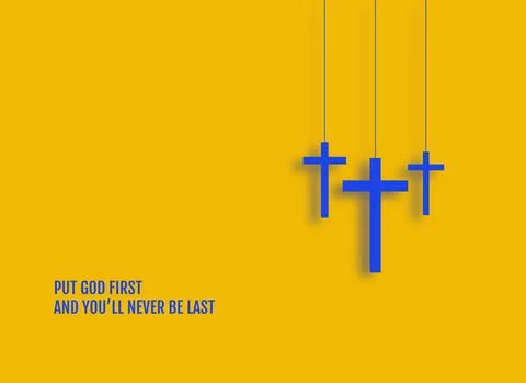 Good friday and easter day cross background. Stock Illustration