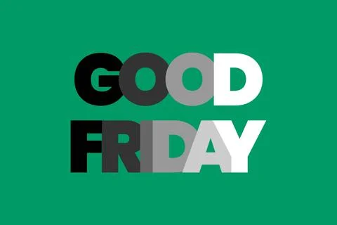 Good Friday Bold flat typography vector illustration Illustrazione stock