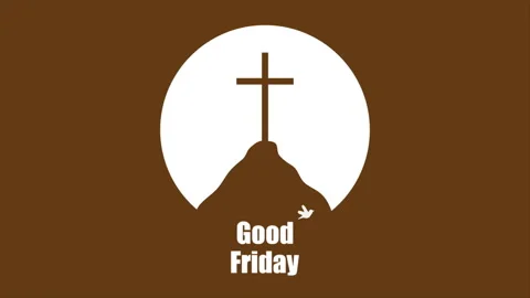 Good friday cross on the mountain Stock Footage 267787630