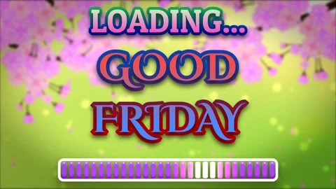 Good friday is loading concept animation on beautiful and blur spring backg.. Stock Footage 266787886