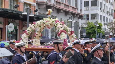 Good Friday Orthodox Easter Epitaph procession. Stock Footage 238605257
