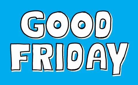 Good Friday Typography on blue backdrop A bold and expressive typographic d.. イラスト素材