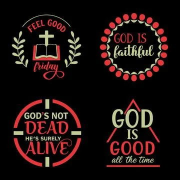 Good Friday typography vector art illustration bundle Stock Illustration
