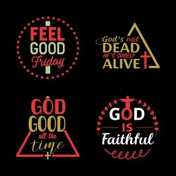 Good Friday typography vector art illustration bundle Stock Illustration