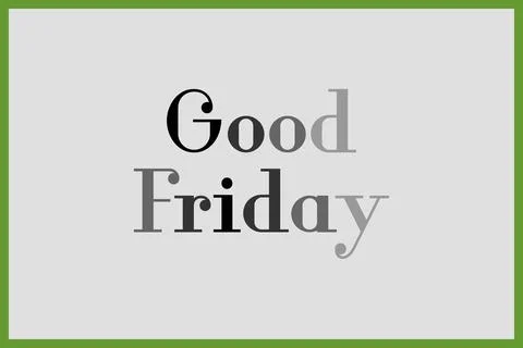 Good Friday typography vector design Stock Illustration