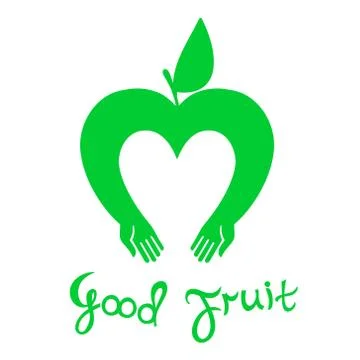 Good fruit. illustration on white background, template for design, greeting Stock Illustration