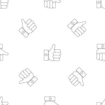 Good gesture pattern seamless イラスト素材