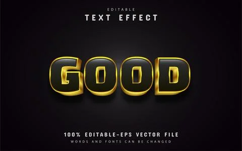 Good golden text effects Stock Illustration