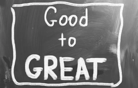 Good to great concept Illustrazione stock