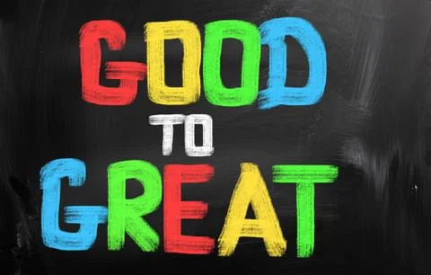 Good to great concept Illustrazione stock