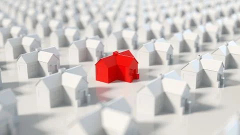 The Good House Red close up Stock Illustration
