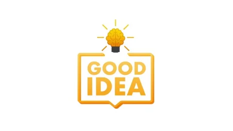 Good Idea Animated Logo with White and Green Screen Background Video stock 312905005