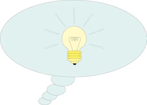 Good idea. lamp Stock Illustration