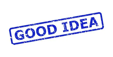 GOOD IDEA Seal with Corroded Texture and Rounded Rectangle Frame Stock Illustration