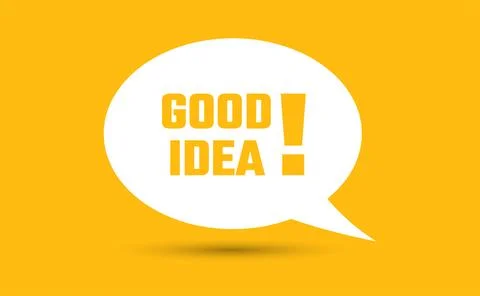 Good idea speech bubble vector illustration. Communication speech bubble wi.. Stock Illustration