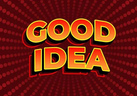 Good idea. Text effect in 3D look. red yellow gradient color. Dark red back.. 스톡 일러스트