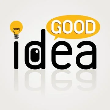 Good Idea wording graphic Stock Illustration