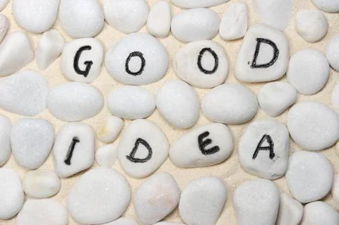 Good ideas words Stock Photos