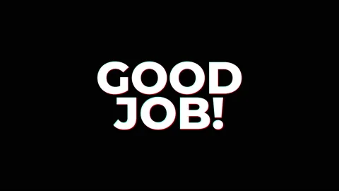 Good job text Glitch effect animation. Stock Footage 219912779