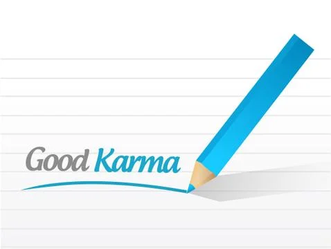 Good karma message illustration design Stock Illustration
